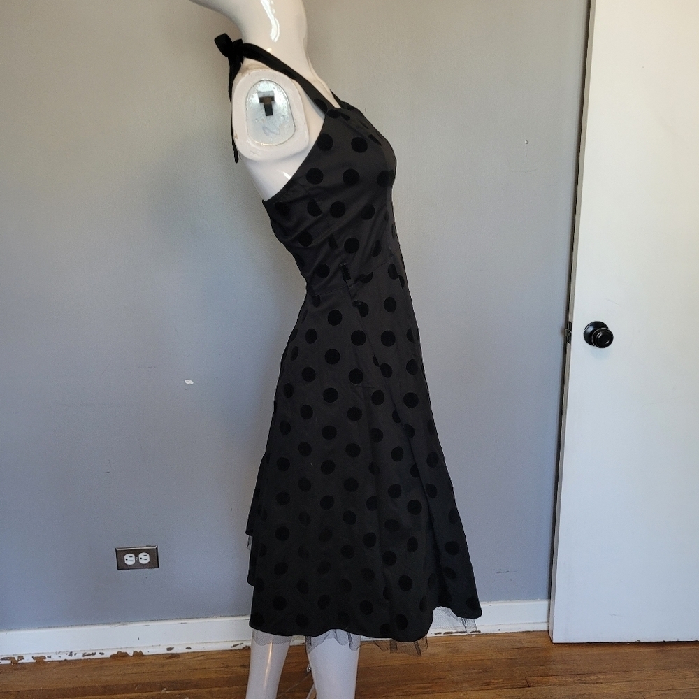 Hearts And Roses Polka Dot Swing Dress, VGUC, Size 4 - Picture 4 of 8